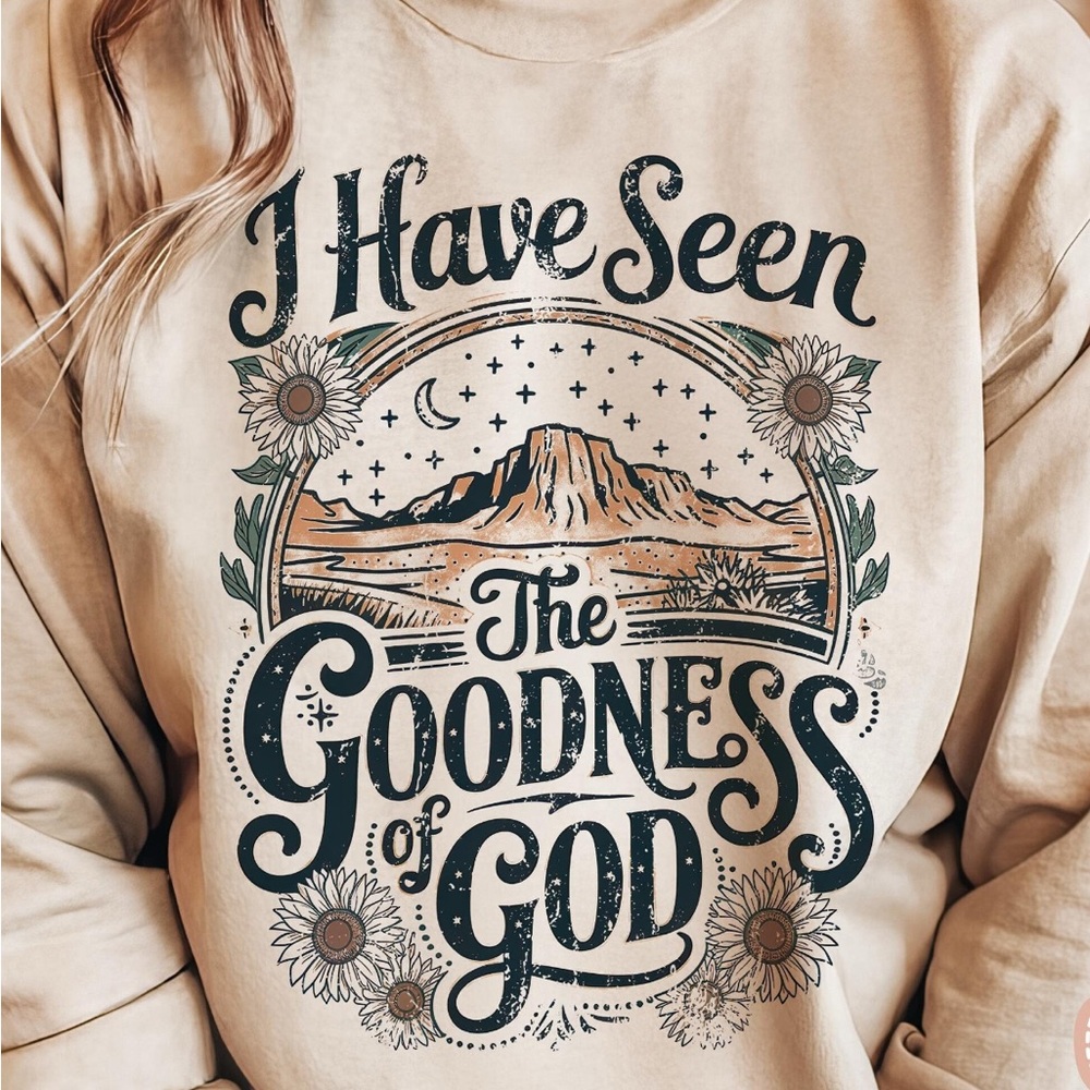 Beige Graphic Sweatshirt